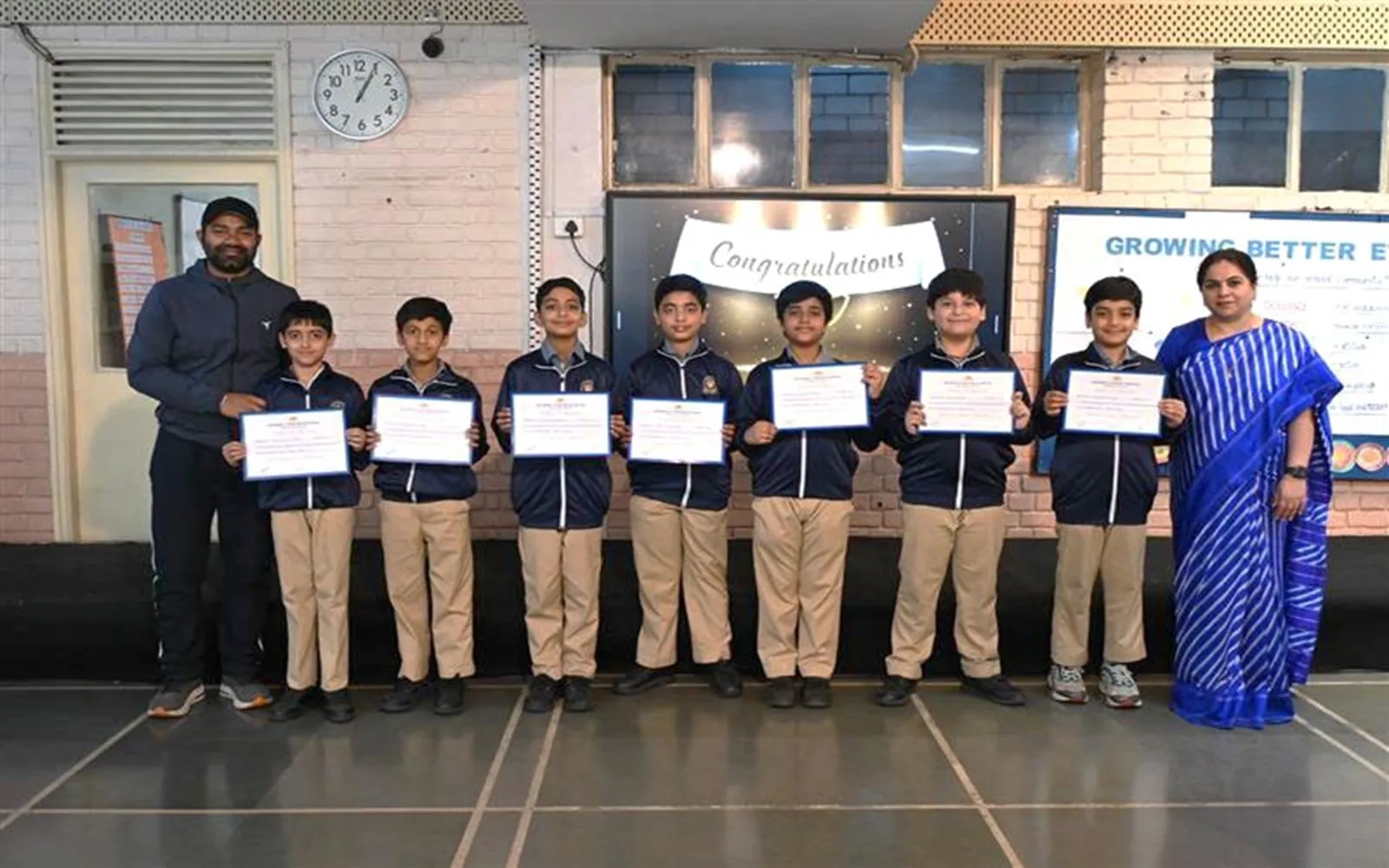 Students presenting Salwan Junior School's core values