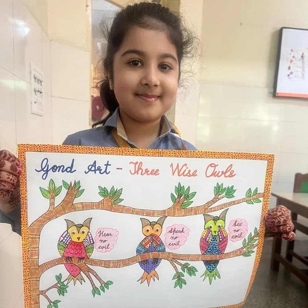 A child exploring a creative learning resource