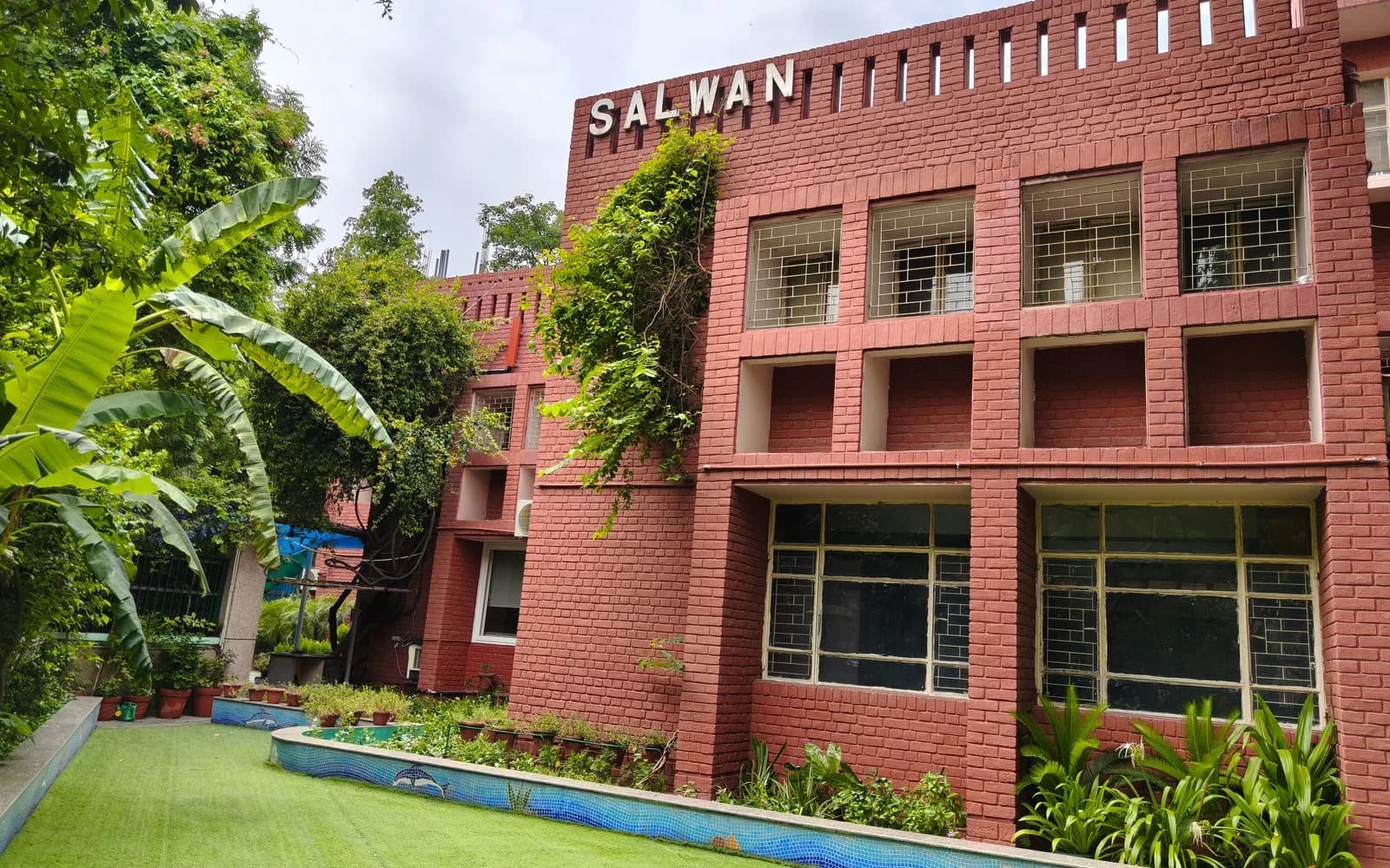 The red-brick Salwan Junior School campus in Naraina Vihar