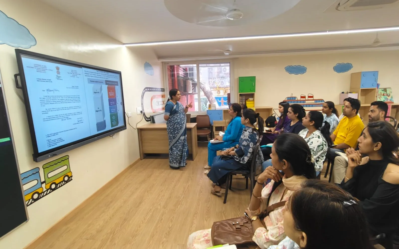 Parents attending an information session at Salwan Junior School
