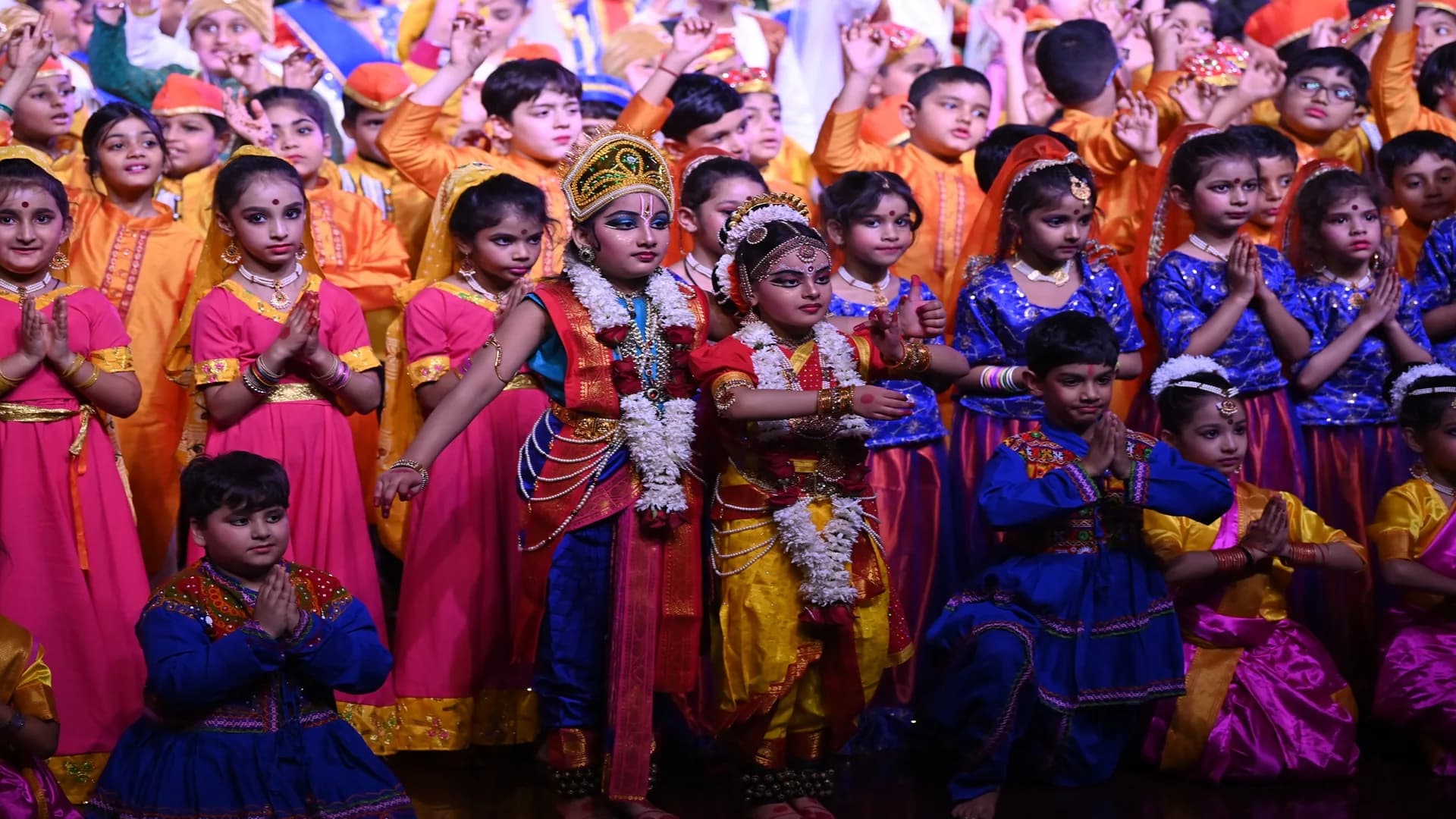 Salwan Junior School students celebrating together