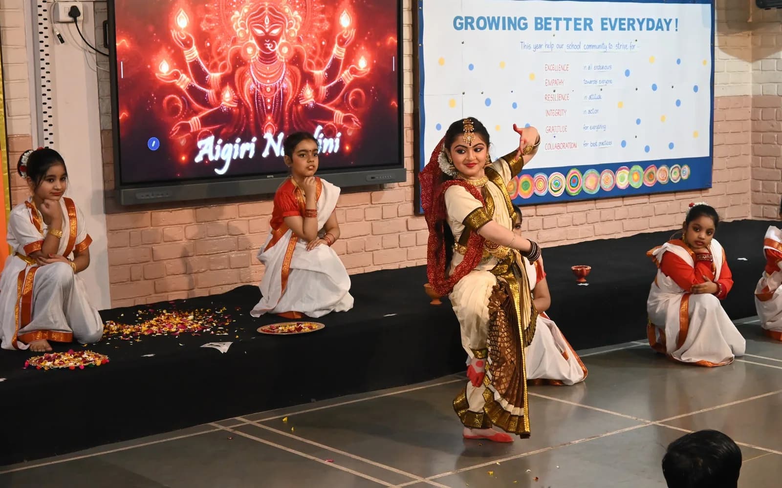 Students taking part in a dance and performing arts club activity